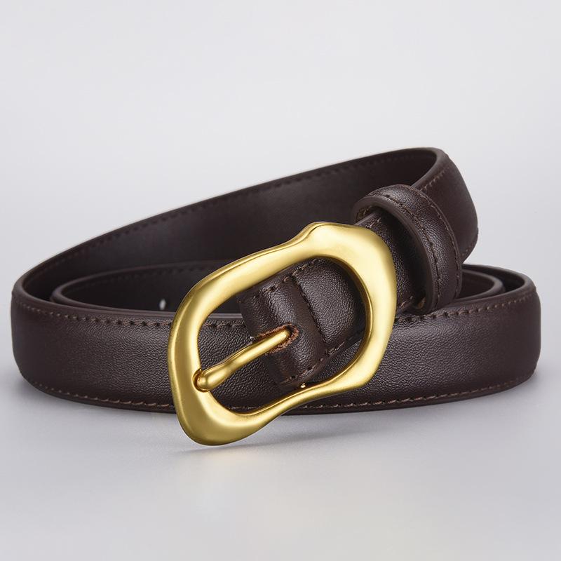 Pin Buckle Belt for Women, Versatile Belt for European and American Skirts, Simple Accessory Belt Belt