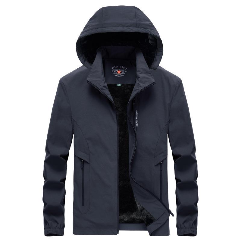 Autumn and Winter Outdoor Sports Windproof Warm Jacket Jacket Fleece Large Size Casual Men's Jacket