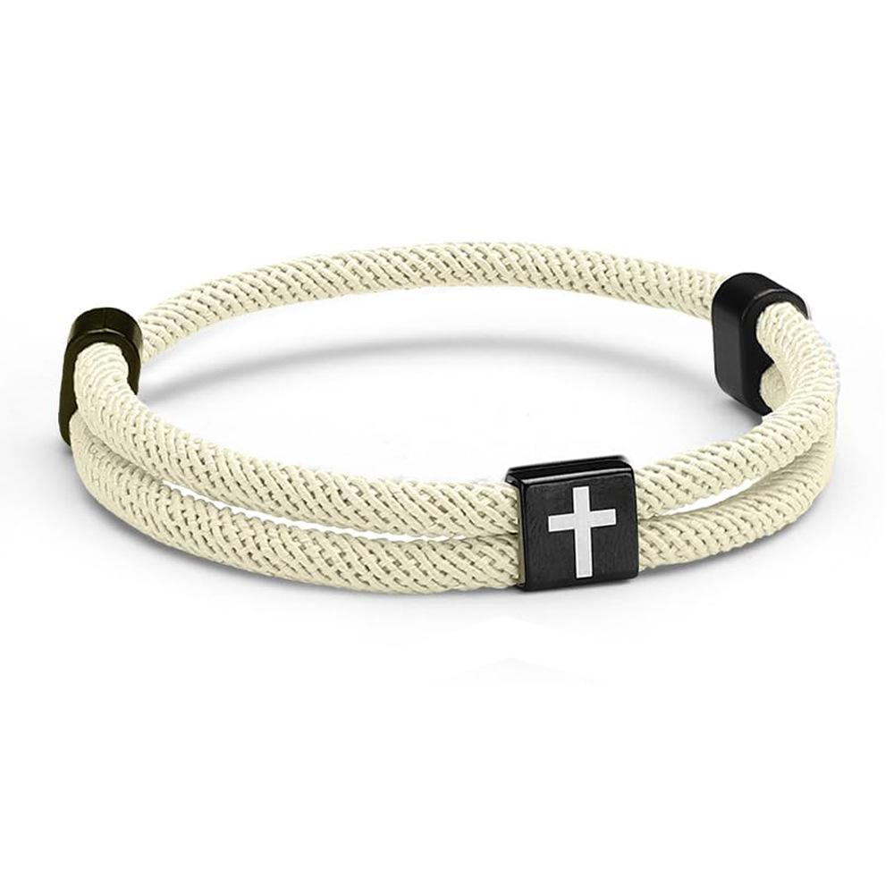 1 Stück/Set Verstellbares Faith Fashion Kreuz Handgewebtes Armband für Männer Frauen Gibt Ihnen Selbstvertrauen Kommunion Ostergeschenk