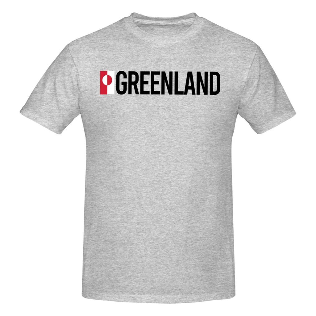 Unisex Greenland Country Flag T Shirt Streetwear Plus Size Oneck Cotton Sleeve Tshirt