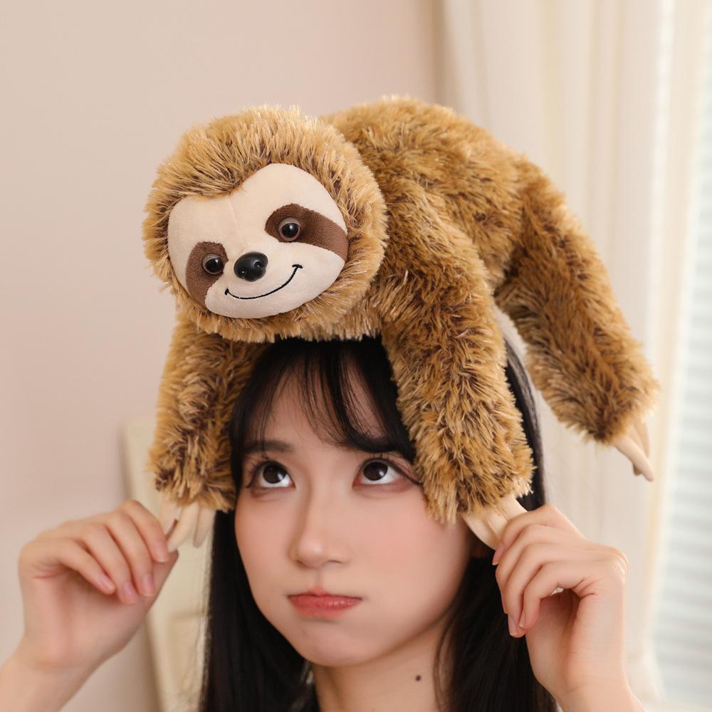 Cartoon Animal Sloth Plush Toy Cute Soft Comfortable Stuffed Doll Brown Sloth Home Decor Gifts For Kids