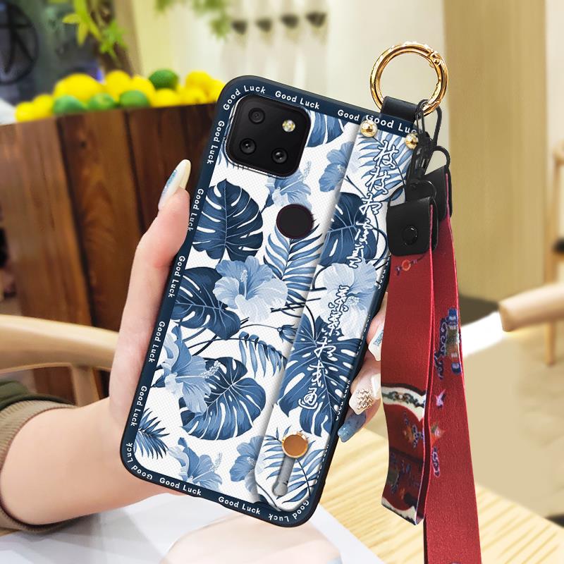 Anti-knock Lanyard Phone Case For TCL T-Mobile Revvl 5G Fashion Protective Phone Holder Ring Wrist Strap Chinese style