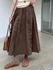 Jiu'er Elegant Korean High-Waisted Lace Pleated Skirt 0714