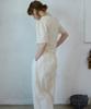 WIOE Lacy Jacquard Banding Pants_Ivory
