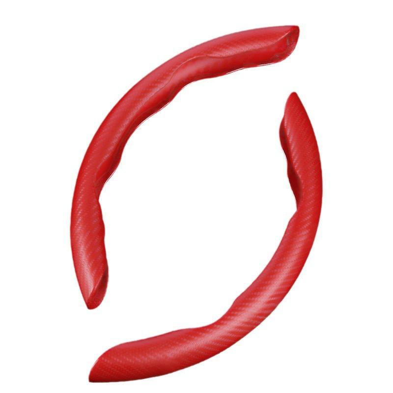 2 ST Kolfiber Bil Rund Rattkåpa Halkfri Rattkåpa Skydd Dammtät Tvättbar Interiör Biltillbehör