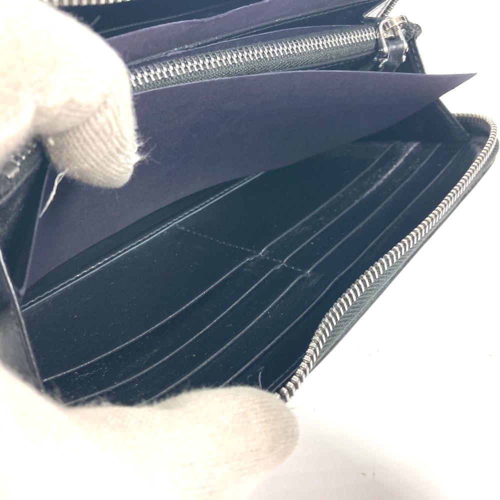 Prada 2ML317 Logo City Sports Zip Around Long Wallet Leather Black/blue