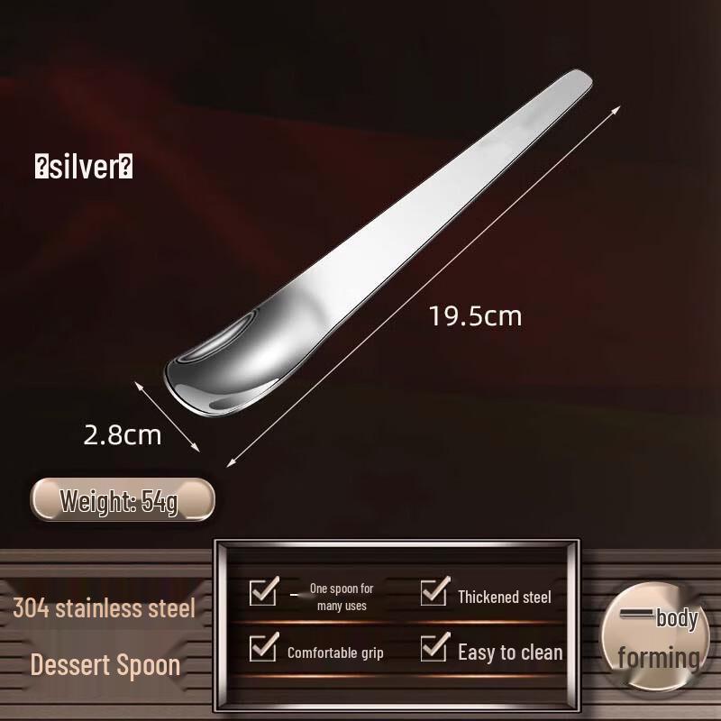 Minai 304 Stainless Steel Dessert & Coffee Spoons (10-Pack)