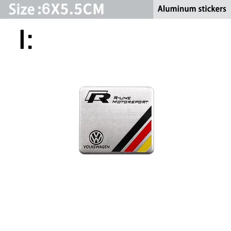 T28Volkswagen Series Aluminum Badge Car Body Stickers Decals Accessories For VW GTI Polo Golf Passat Tiguan T-ROC Arteon Jetta MK6