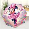 1pc Disney Minnie Mouse Cartoon Character Automatic Umbrella, All-Weather Folding Umbrella Suitable for All Occasions, Portabl