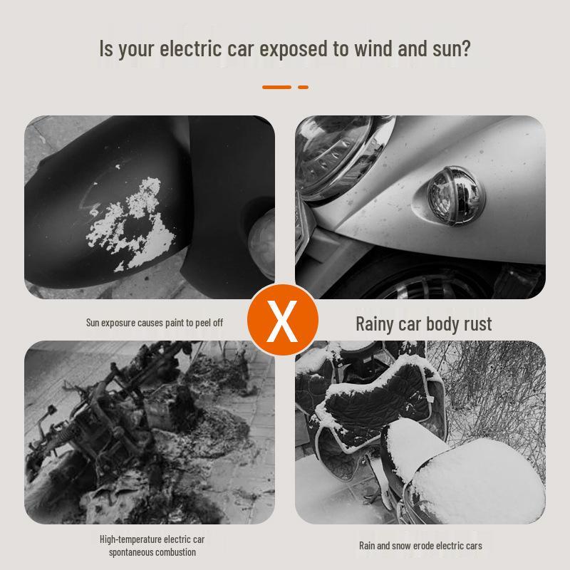 Universal Electric Scooter & Motorcycle Rainproof Dust Cover - Thickened for Sun & Weather Protection