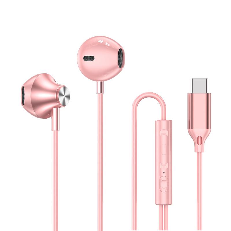 9D Bass Stereo Type C 3.5mm Headphones Volume Control Headset with Mic Wired Earbuds For iPhone Xiaomi Samsung Galaxy Earphones