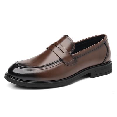 Herbst Koreanische Business Casual Schuhe für Herren Mode Einfarbige Anzugschuhe Männlich Weiche Sohle Neuer Designer Rindsleder Schuh Mann