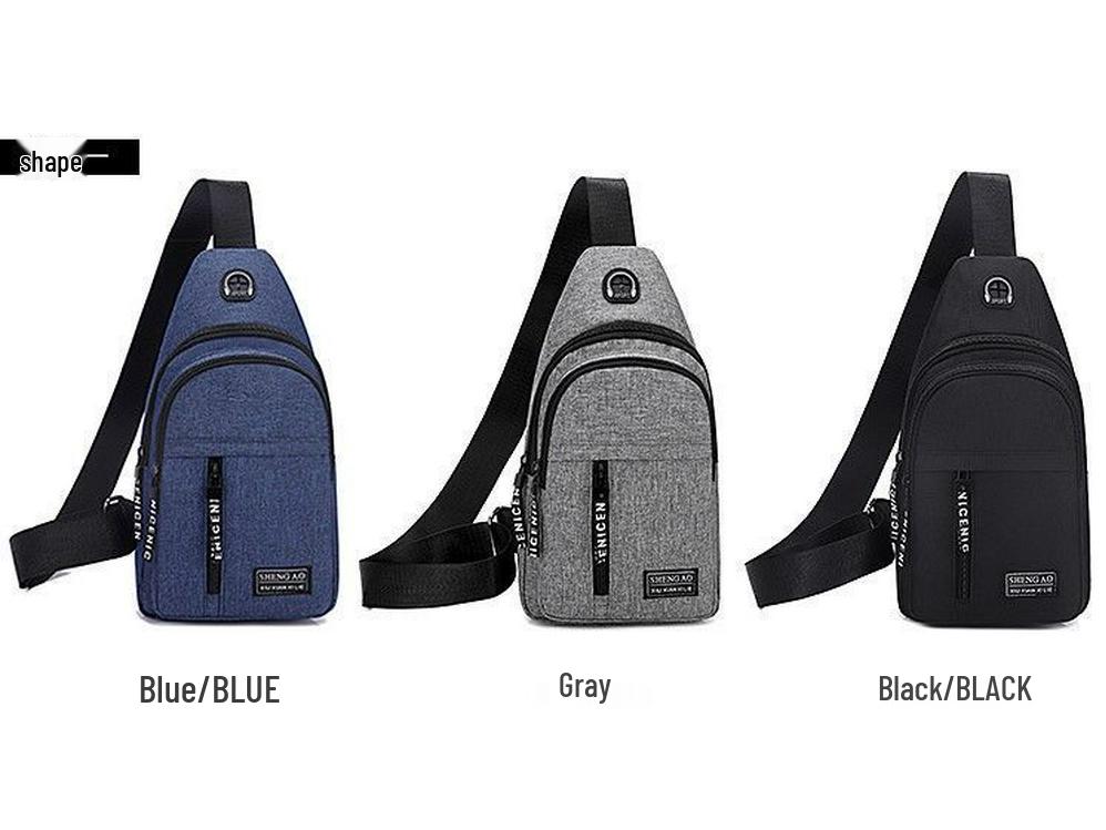 Men's Durable Nylon Travel Chest Bag