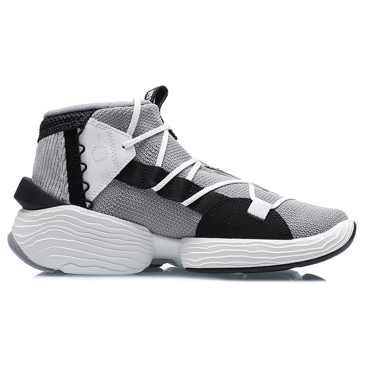 Li Ning Essence Basketball Shoes Women's Mid top Gray/White/Black AGBQ084-2