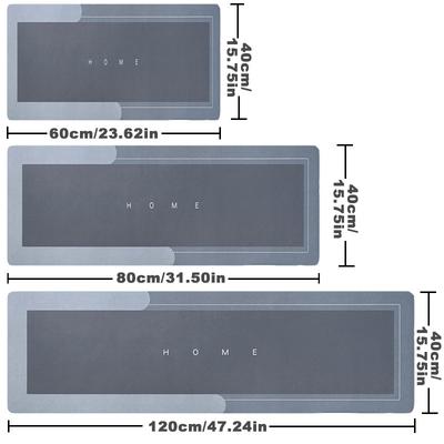 Simple Diatom Mud Carpet Water Absorption Quick Drying Kitchen Bathroom Household Non-Slip And Dirt-Resistant Floor Mat Labeling