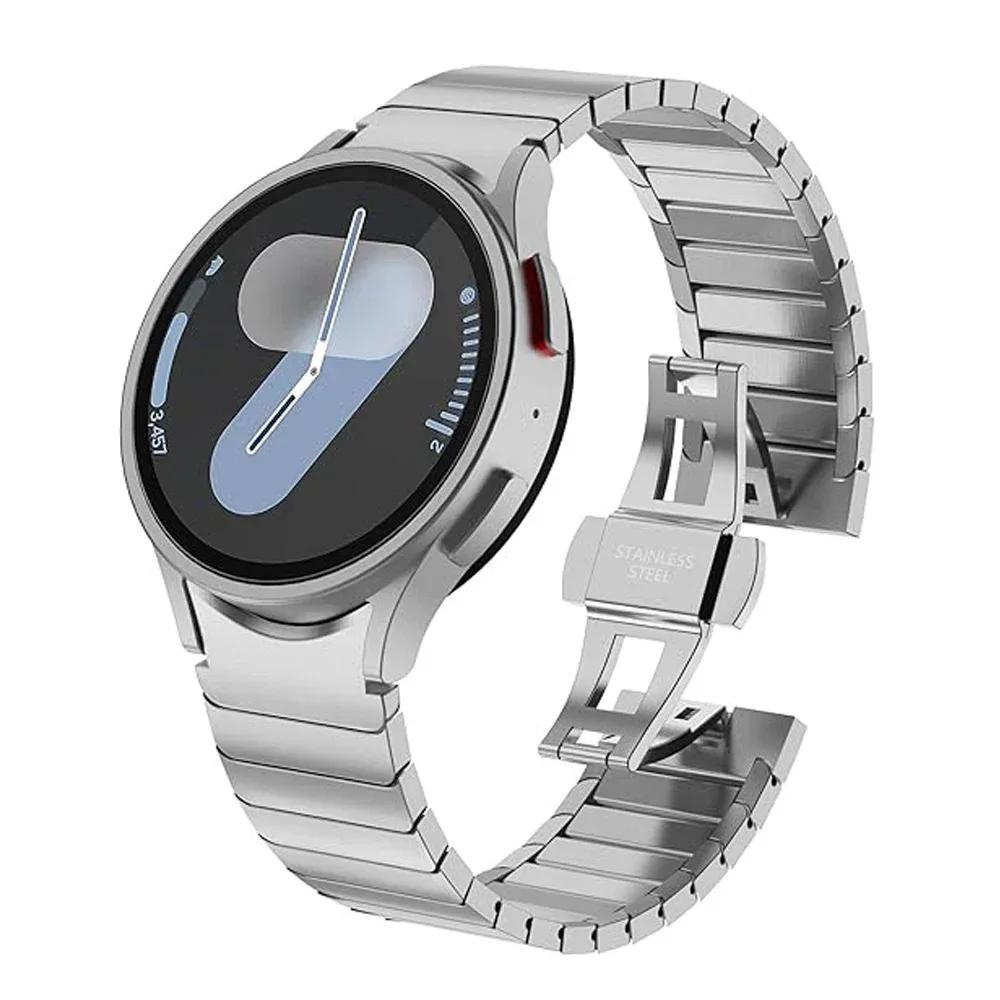 

No gaps link bracelet for Samsung Galaxy Watch 7 6 5 pro 4 FE band 40mm 44mm classic 47mm 43 46mm stainless steel magnetic strap Watch 4 classic 46mm