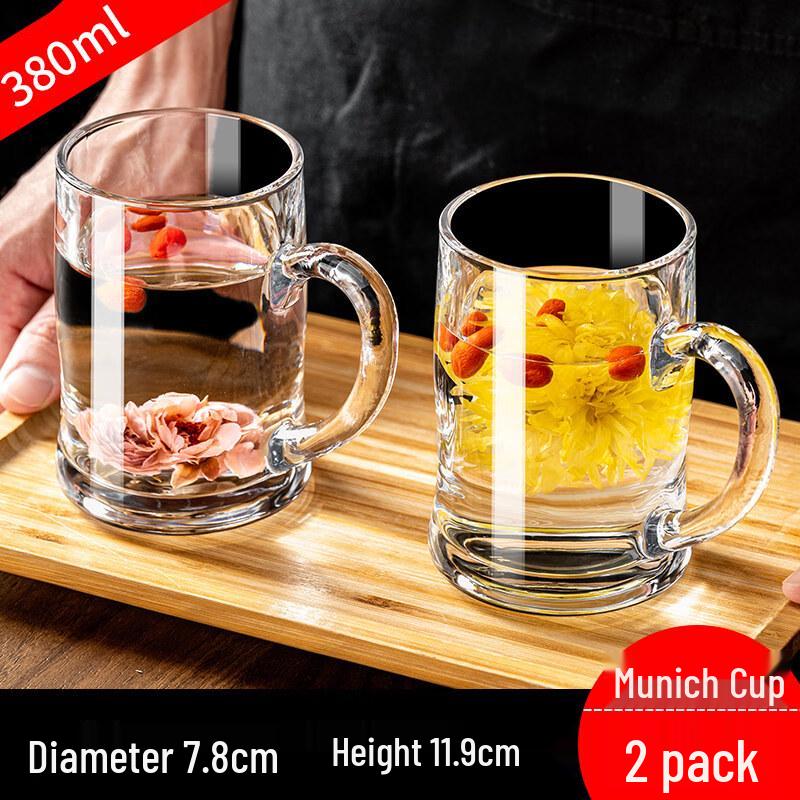 ZISIZ Glass Tea Infuser Mug with Handle