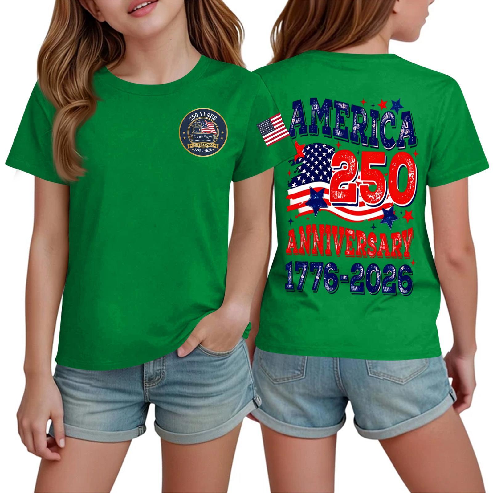 

Kids Print Round Neck Short Sleeve Casual T-shirt 160 зелёный