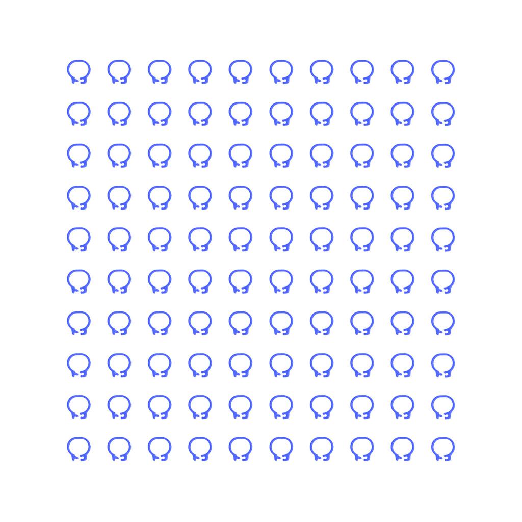 100PCS 8mm Pigeons Identification Leg Rings Poultry Leg Bands No Words Pigeons SuppliesDark Blue