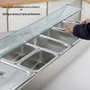Stainless Steel Insulated Electric Bain Marie with Glass Cover and Temperature Control for Food Display and Warming