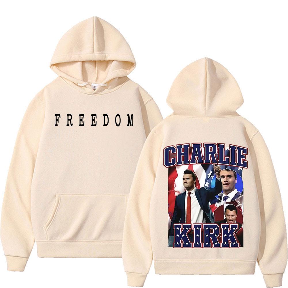 Charlie Kirk Great Patriot Graphic Print Hoodie AutumnWinter RetroHarajuku HoodieMen's Casual High Quality Sweatshirt Sweatshirt