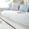 New Summer Ice Silk Sofa Cover Non-Slip Couch Cushion Jacquard Cool Cushion Living Room Sofa Backrest Armrest Leather Sofa Cover