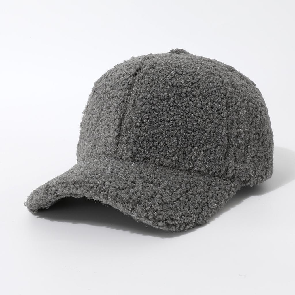 Versatile Foreign Style Warm Baseball Cap Cap Cap Thickened Fluffy Cute Men'S And Women'S Hats