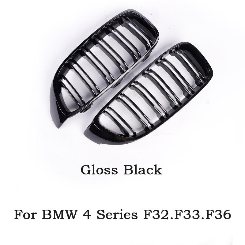 Gloss Black Chrome Grill Double Slat M Performance Grille Grill For BMW 4 Series Gran F32 F33 F36 F80 F82 420 430 440 2013-2020 Gloss Black
