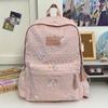 Schoolbag new Japanese ins high value fresh and sweet bow backpack junior high school students lightweight large capacity backpack