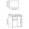 VidaXL 2-piece Bathroom Furniture Set Concrete Grey, Bathroom Cabinet, Bathroom Cupboard, Furniture 856066