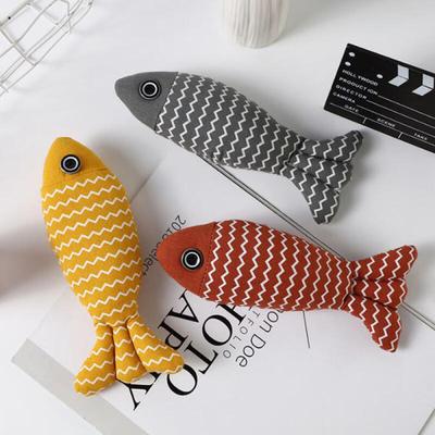 Cat Dog Teething Fish Doll Pet Toy