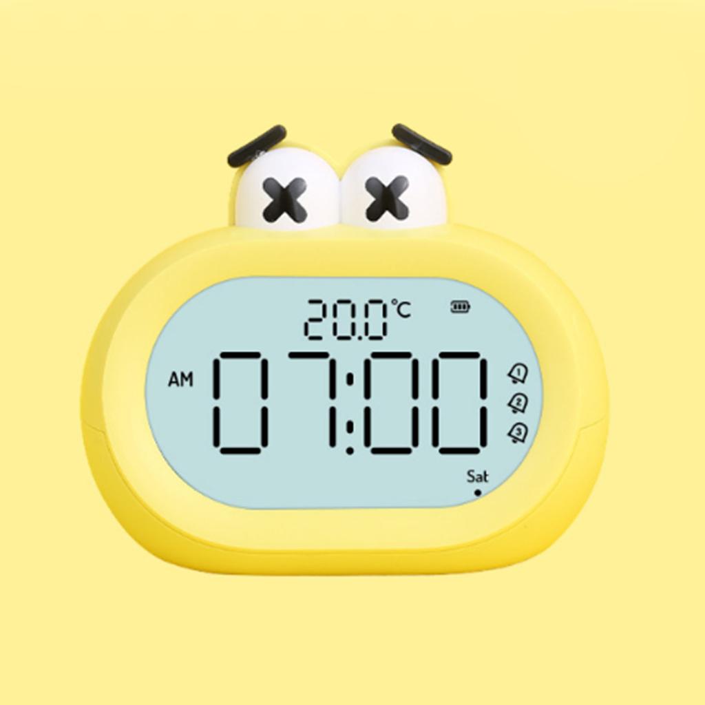 Çocuk Alarm Saati Çizgi Film Sevimli Akıllı Pille Çalışan Dijital LED Elektronik Saat Gece