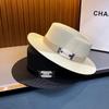 New French Flat Top Straw Hat Design Temperament Sunscreen Hat Summer Beach Hat for Summer Trips