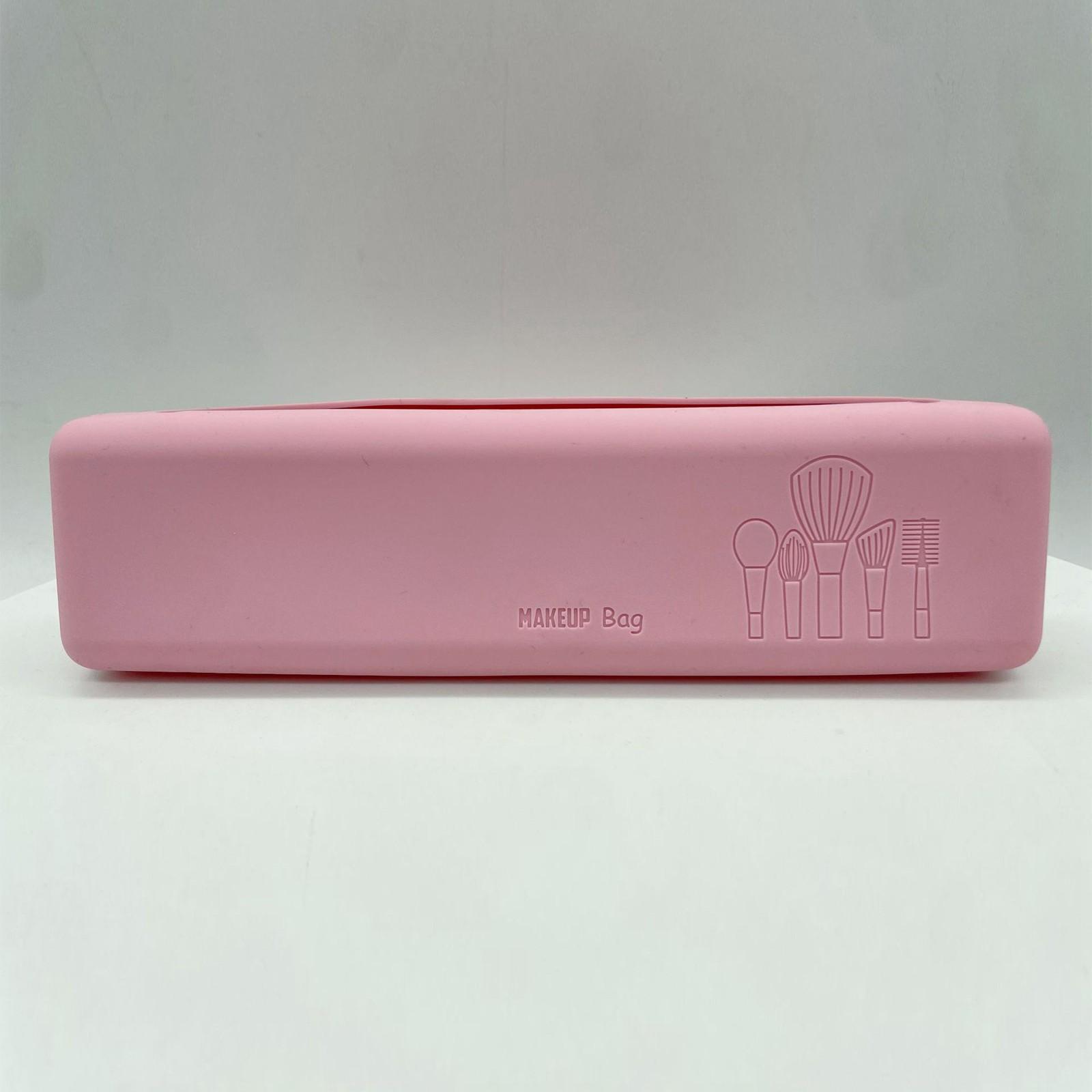 

Квадратный силиконовый ящик для хранения кистей для макияжа One Size розовый