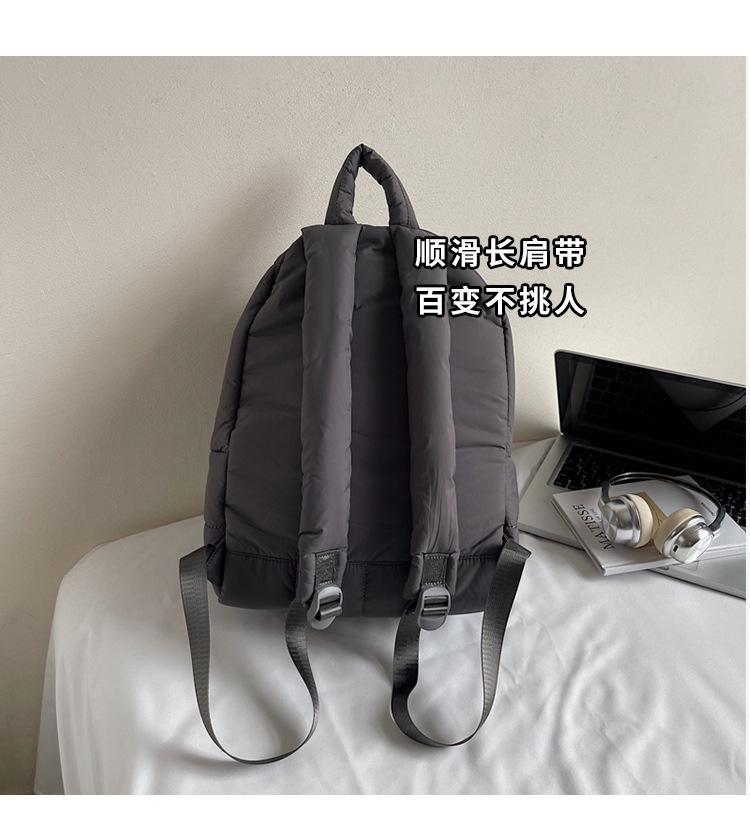 Schoolbag down backpack women's 1011 new summer junior high school girl schoolbag girls high school students lightweight cotton backpack