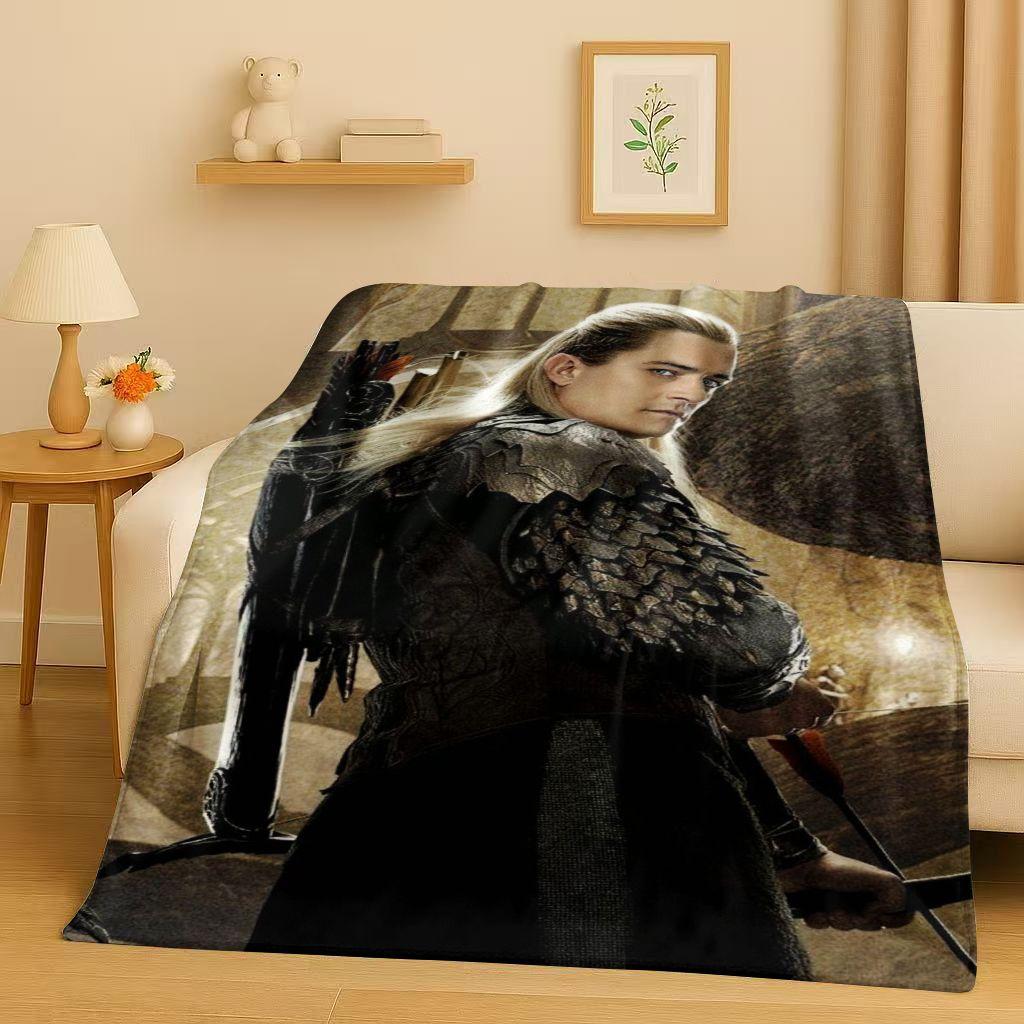 HD L-Lord of The Rings H-Hobbit Gandalf Legolas Flannel Blanket,Ultra Soft Warm Plush Throw for Home Bedroom Bed Sofa Cover