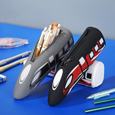 Astuccio Portapenne in Silicone Forma Treno ad Alta Velocità Astuccio Portapenne Grande Capacità Organizzatore Cancelleria per Bambini Materiale Scolastico