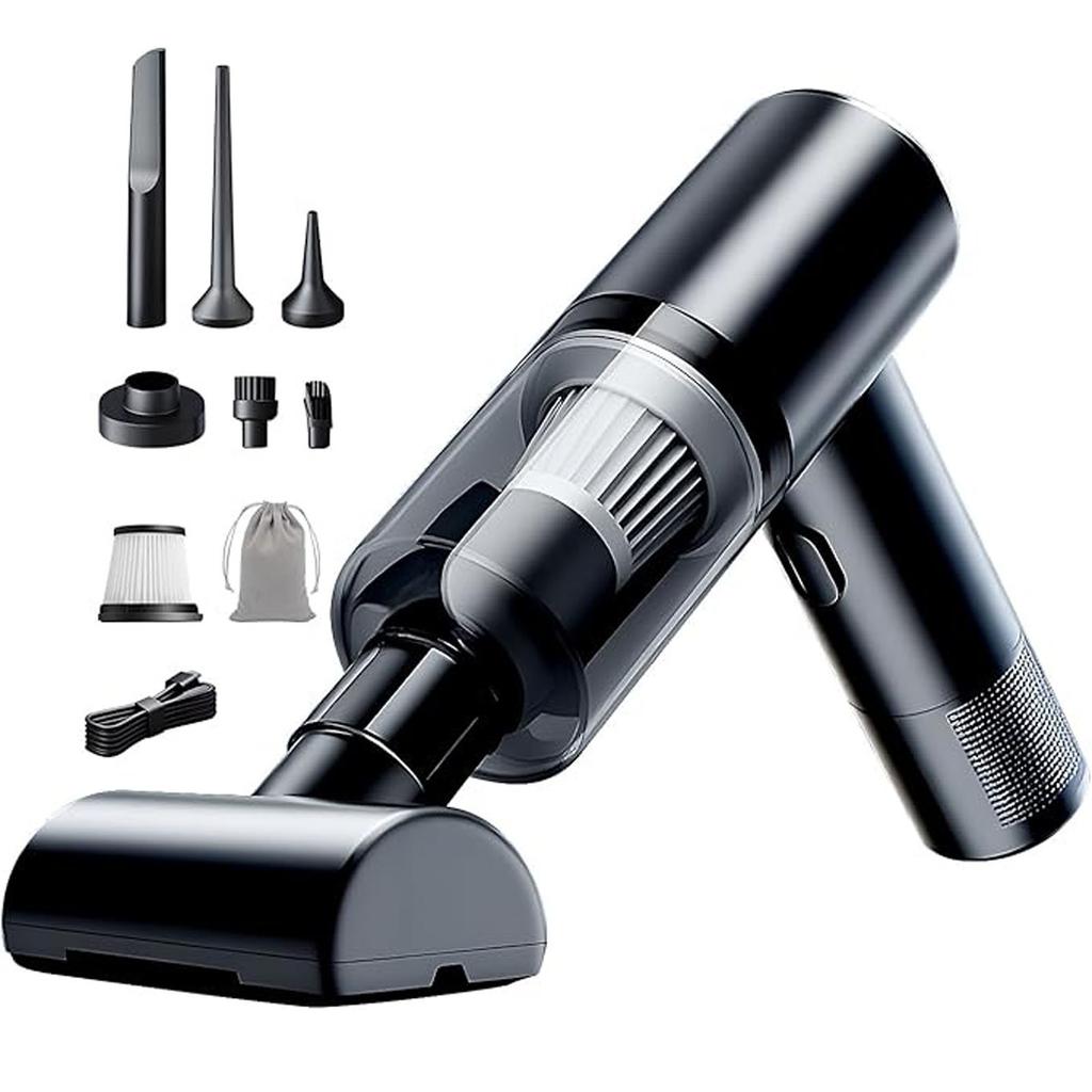 Handheld Car Vacuum Cleaner, Cordless Car Vacuum with 10000PA Suction, 2-in-1 Duster and Vacuum, Multiple Nozzles, Vacuum Cleaner, Suitable for H