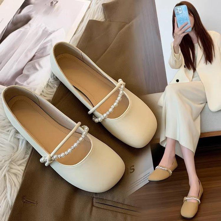 Flat-soled Single Shoes Late Evening Breeze Gentle Shoes Women's 2025 New Autumn Mary Jane Shoes with Skirts Soft-soled Maternity Shoes
