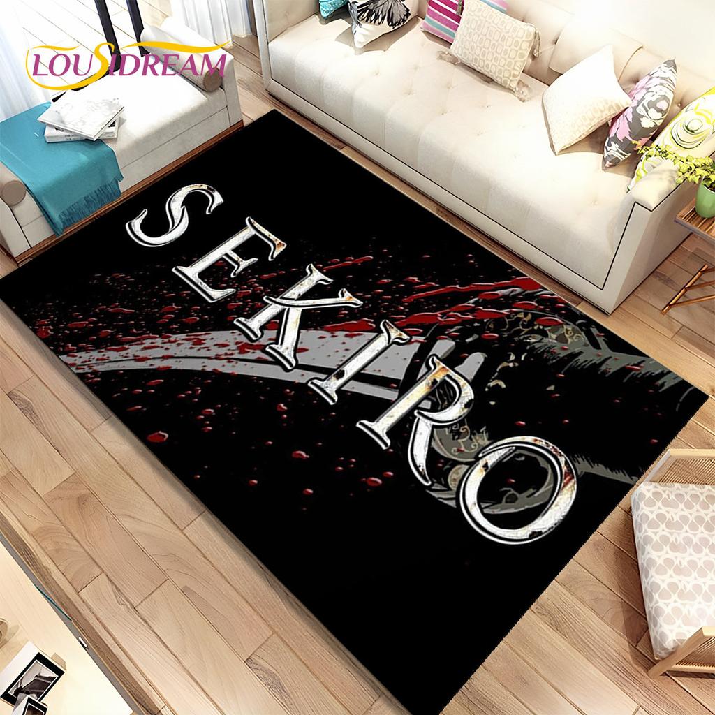 3D HD Sekiro Series Game Gamer Area Rug,Carpet Rug for Home Living Room Bedroom Sofa Doormat Decor,kids Play Non-slip Floor Mat