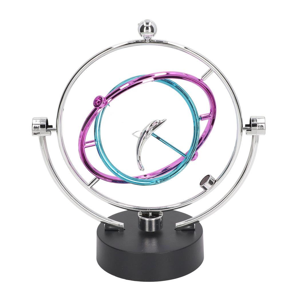 Perpetual Motion Toy Innovative Large Circle Dolphin Perpetual Swing Toy for Home Office