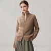 Women's Elegant Cashmere Cable Knit Half-High Neck Zip Cardigan - Autumn/Winter 2026 Collection