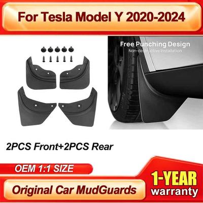 For Tesla Model Y Mud Flaps -2024 Front Rear Wheel MudGuard Car Modification Accessories Splash Guard Mud Fenders Kit 4Pcs