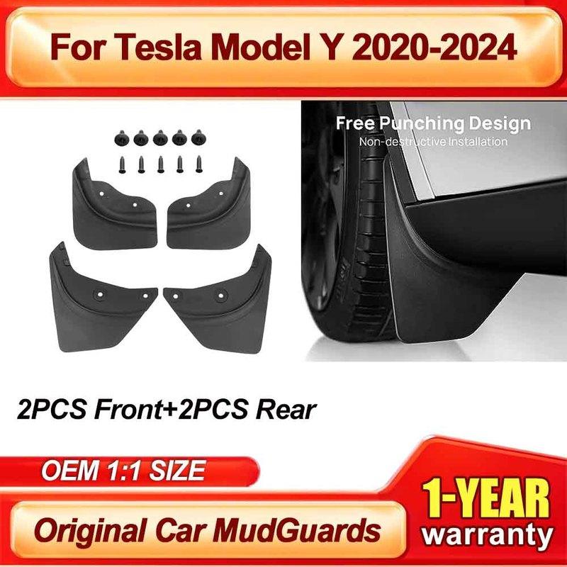 For Tesla Model Y Mud Flaps -2024 Front Rear Wheel MudGuard Car Modification Accessories Splash Guard Mud Fenders Kit 4Pcs