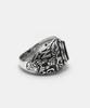 Sheen666 Onyx Eagle Crest Silver Ring (Type B)