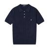 STORN Sommer 100% Baumwolle T-Shirt Lässig Einfarbige Gestrickte Pullover Kurzärmelig Passform POLO Kragen T-Shirts Ziehen Einfarbige Oberteile