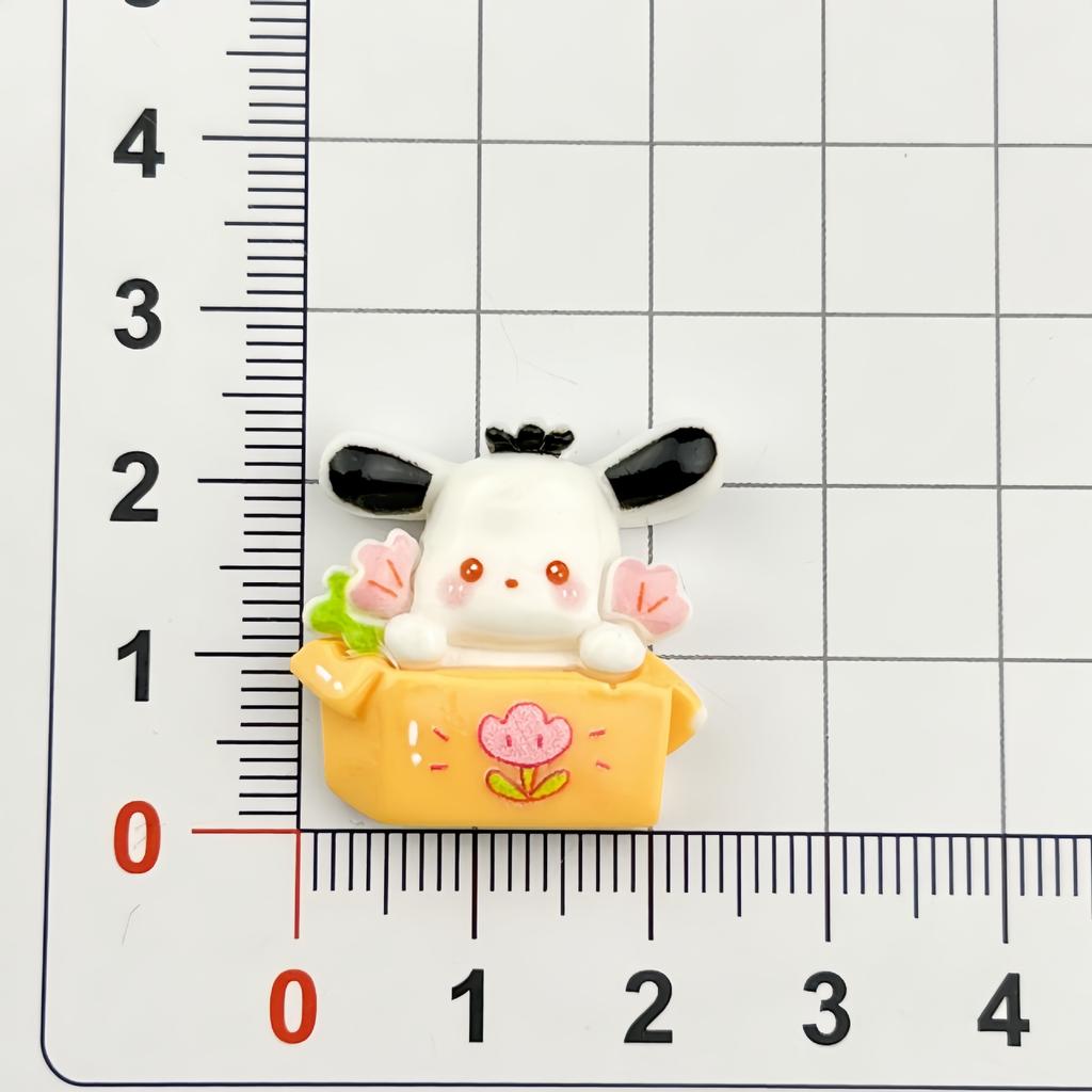20/100PCS Cartoon bright face spring outing puppy DIY resin accessories phone case hair clip handmade material