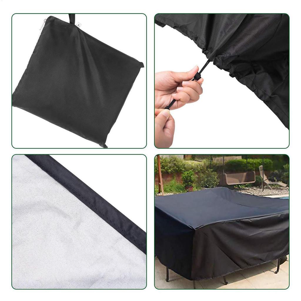Outdoor Table Cover Rectangular Waterproof Protector Heavy Duty Oxford Cover For Outdoor For Garden Yard Backyard Farm Lawn