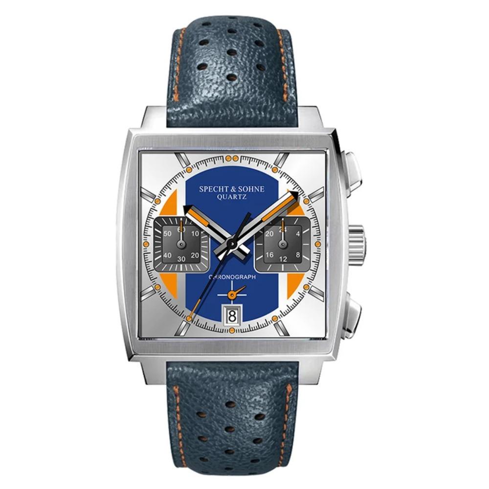 Neue Relogio Masculino Specht&Sohne 39MM Quadratische Uhr Quarz-Armbanduhren Montre Homme Stahl 30 Wasserdicht