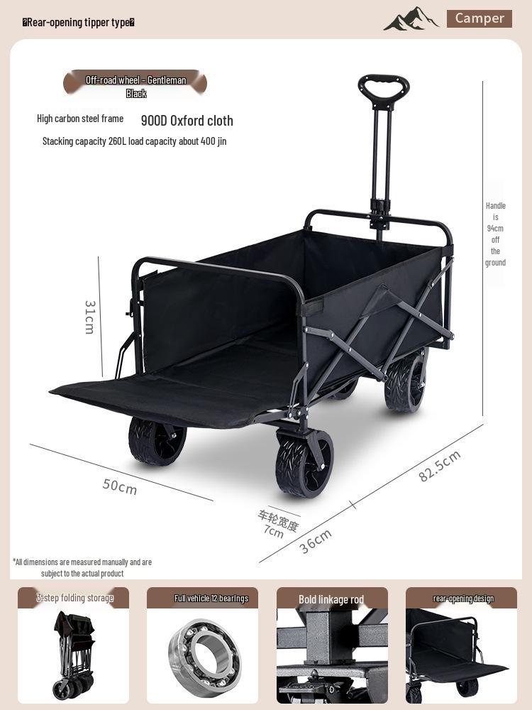 Foldable Portable Outdoor Picnic and Camping Cart